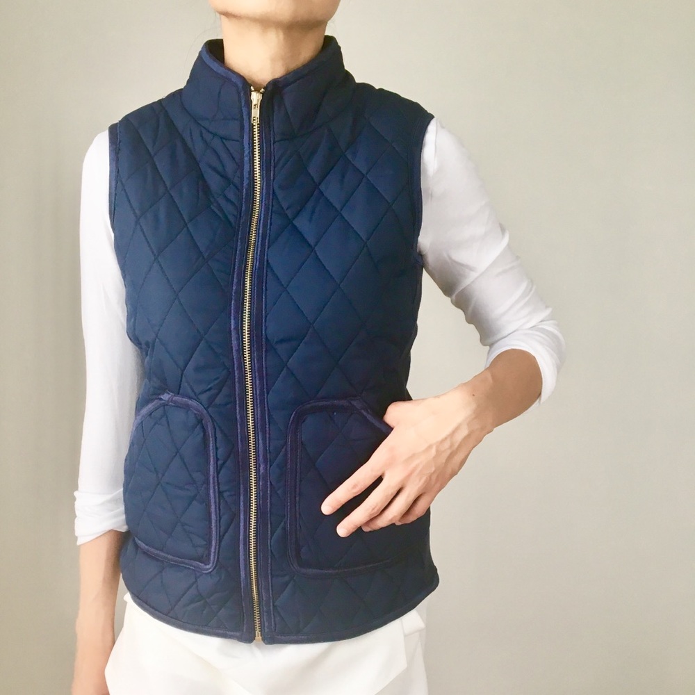 LUXE QUILTED VEST - NAVY - Picture 5 of 5